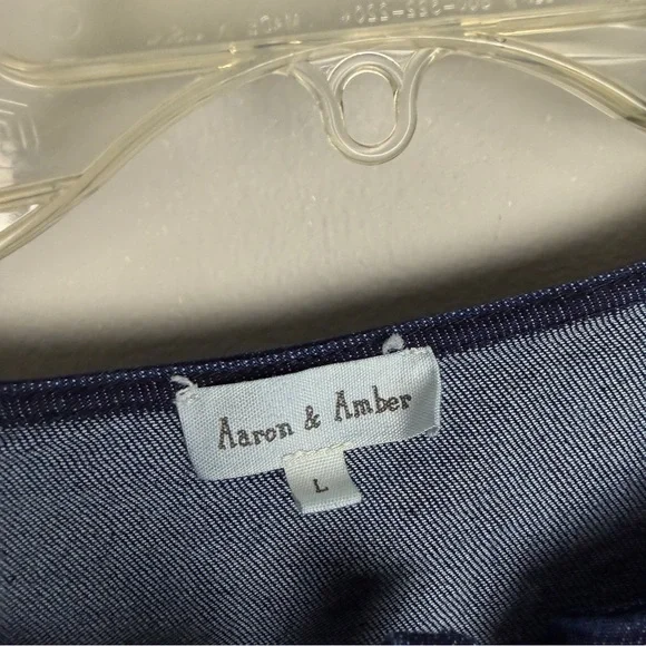 Aaron & Amber Babydoll Ribbon Tie Denim Mini Dress - Picture 5 of 7